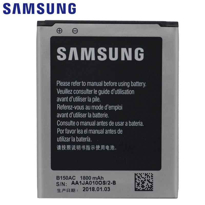 Оригинальная батарея samsung B150AE B150AC 1800 мА-ч для samsung Galaxy Core i8260 i8262 Galaxy Trend3 G3502 G3508 G3509 SM-G350E G350