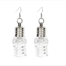 Glowing Light Up Bulb Earrings Dangle Ear Drops Dance Party Nightclub Disco Ball Atmosphere Props 200pcs/Lot