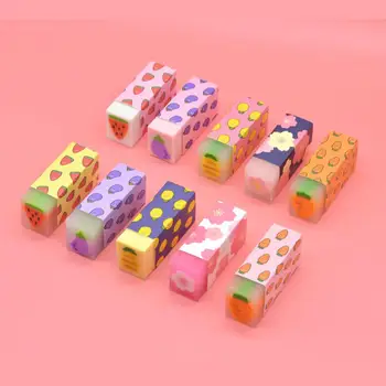 

3/6PCS Portable Lovely Pencil Eraser Cartoon Animal Fruit Flexible Rubber For Kids School Office Supply Stationery CZ0049-5