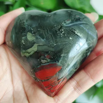

Natural dragon blood stone heart crystal heart crystal stone mineral specimen crystal ston