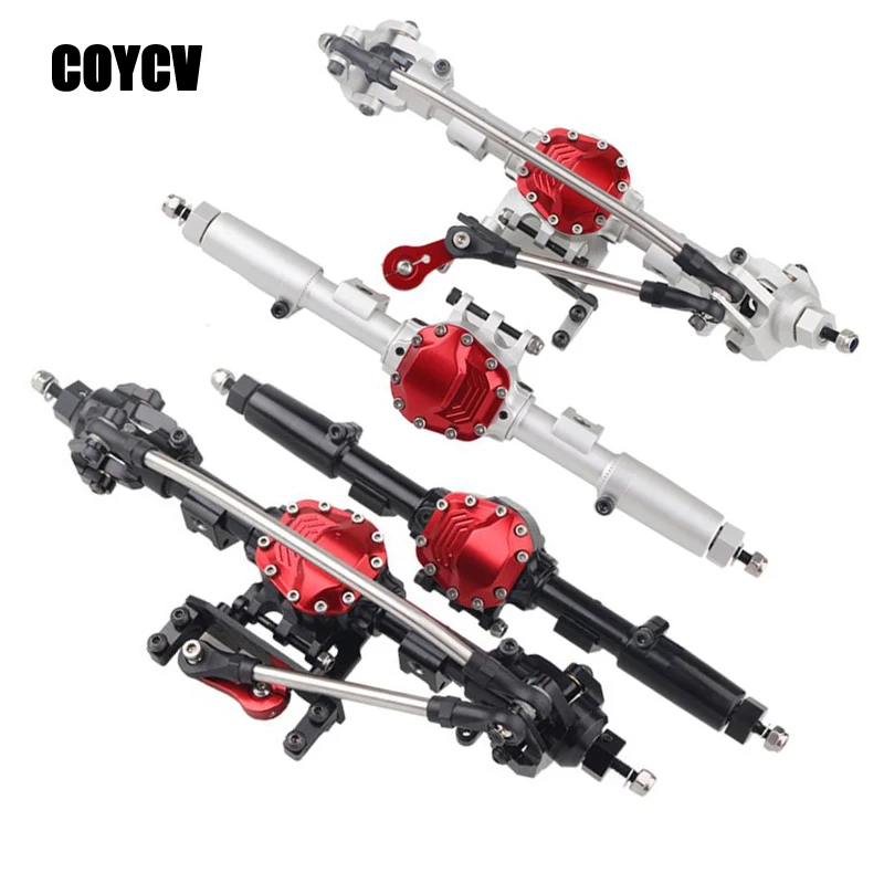 

COYCV 1/10 Rc Car Aluminum Alloy Front And Rear Axle For AXIAL SCX10II AX90046 1:10 Rc Crawler