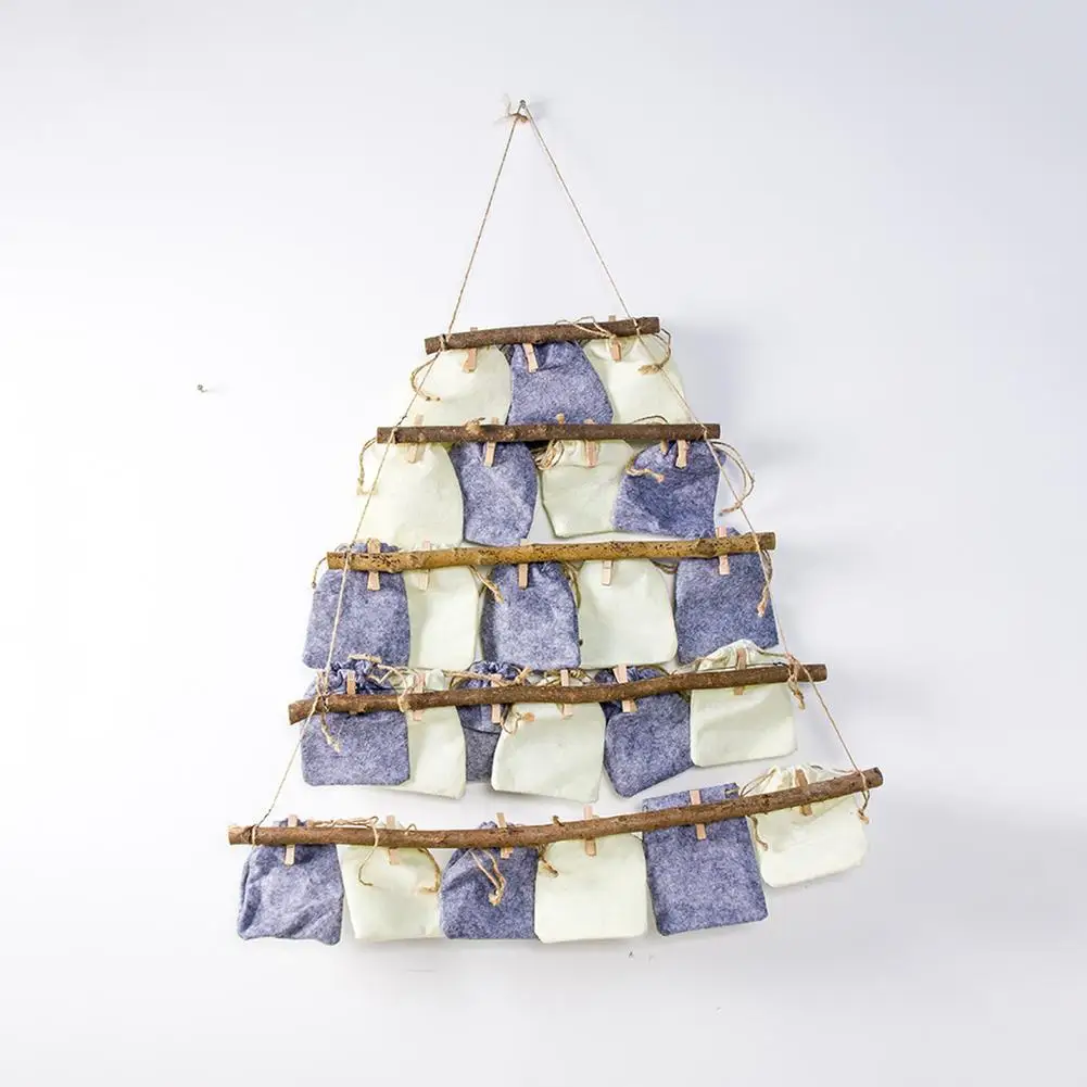 2020 Рождество обратный отсчет календарь висячая сумка календарь из ткани сумка для хранения Рождественское украшение