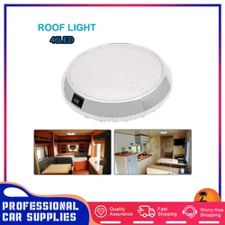Plafonnier LED avec interrupteur marche/arrêt, 46 lumières, lumière blanche, pour cabine, caravane, caravane, Van, accessoires de camping car, dc 12v 