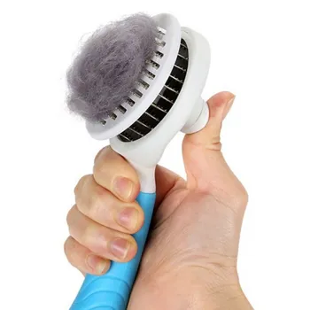 

Pet Cat Dog Hair Brush Self Cleaning Comb for Long Short Hair Pet Stainless Steel Grooming Brush Tangled Hair Remover Supplies