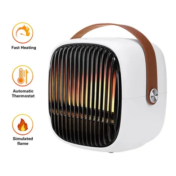 

【US Plug 】protable Warmer Electric Heater Desktop Heater Fan Personal Space Heater For Home Office Rapid Heating Warmer#gb4