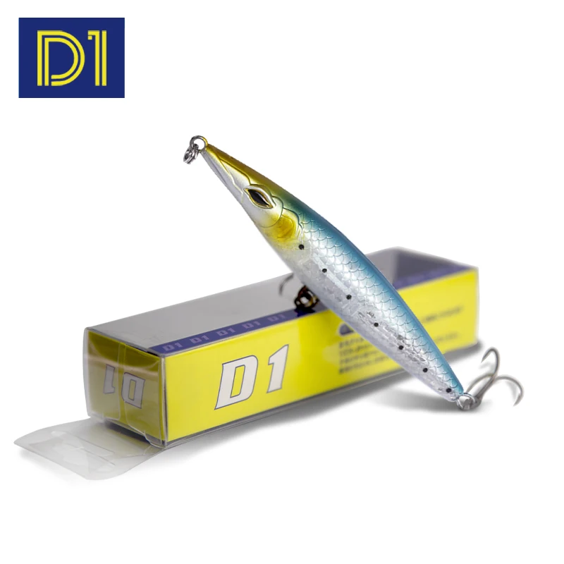 

D1 pencil fishing lure 3/pcs topwater stickbaits floating 110mm 16.5g long casting wobblers for fishing seabass DT3002