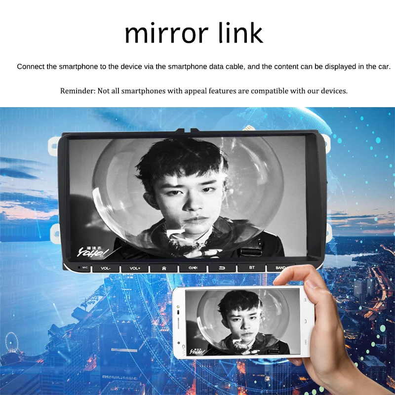 Android wifi стерео радио gps навигация Mirrror Link 2 DIN мультимедийный автомобильный плеер Canbus Авторадио для SKODA GOLF 5