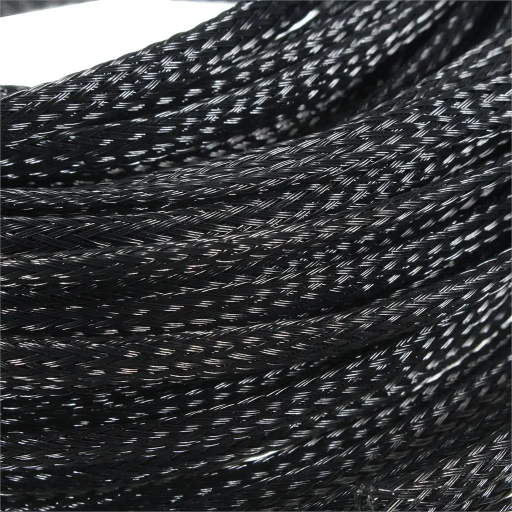 1pc Expandable PET Braided Cable Sleeves 10M 4mm Mayitr Heat Insulation Sleeving Sheathing Wire Protection Audio Sleeve