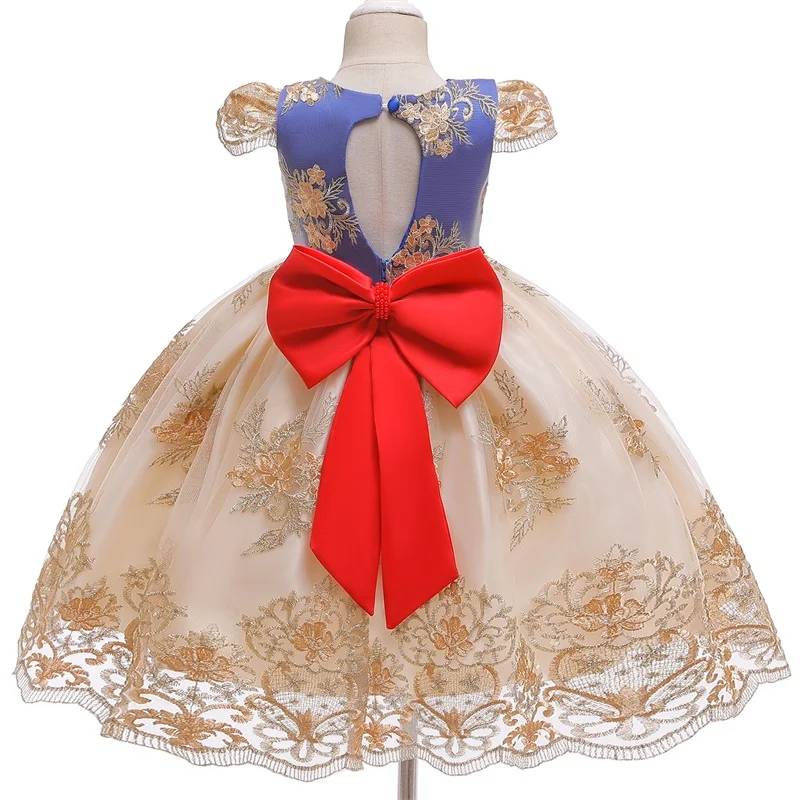 Платье с цветочным узором для девочек Детские платья для свадебной вечеринки на год, элегантные платья для выпускного вечера, кружевное платье принцессы Детские платья на возраст от 4 до 10 лет