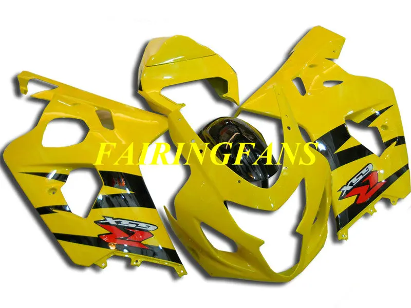 Мотоцикл обтекатель комплект для SUZUKI GSXR600 750 K4 04 05 R 600 GSXR750 2004 2005 ABS Желтый Обтекатели на кузов+ подарки SE22