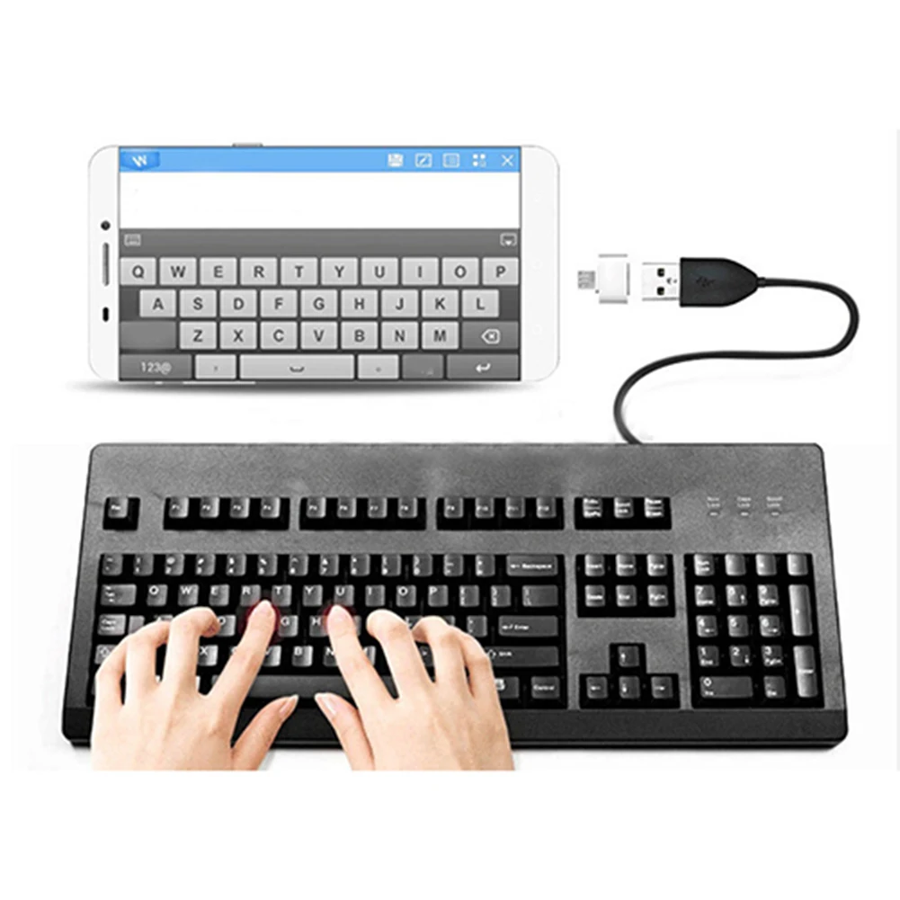 Адаптер OTG с Micro USB на 2 0 конвертер кабель для телефонов Samsung Xiao mi Android планшетов ПК