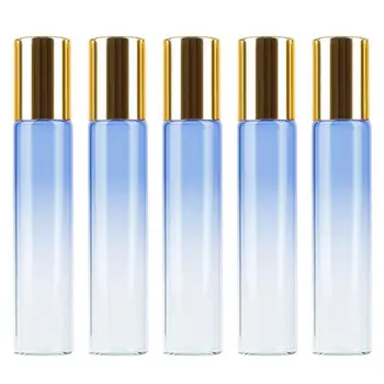 

5Pcs 10ML Gradient Color Sub-bottle Glass Essential Oil Bottle Perfume Bottle Travel Portable Glass Bottle