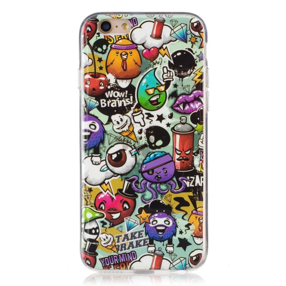 Фосфоресцирующий чехол для iPhone X, 8, 7, 6, 5 s, c, 5C, SE, 5S, 6s Plus, мягкий ТПУ блестящий чехол для iPhone 6 Plus, 7 Plus, 8 Plus, Fundas