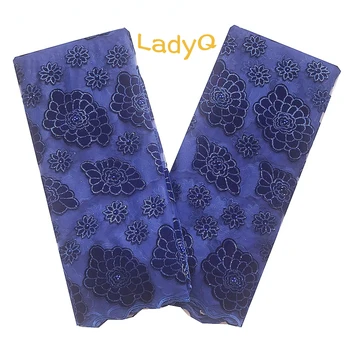 

Latest 3d Fabric African Velvet Lace Fabric 2019 High Quality Lace Royal Blue Heavy Beaded Lace Fabric Swiss Net Lace Fabric