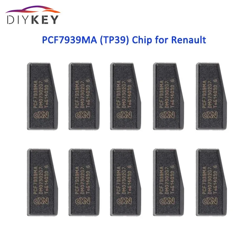 DIYKEY 10 шт. оригинальные автомобильные ключи фотообои PCF7939MA (TP39) для Renault Dacia Duster Logan