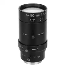 Liga de alumínio manual da abertura 5-100mm da montagem do cs da lente do cctv do zumbido de 1.3mp para o curso da câmera de segurança