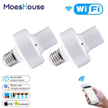 WiFi умный светильник, адаптер, держатель лампы, база, AC Smart Life/Tuya, беспроводное Голосовое управление с Alexa Google Home E27 E26 85-265 в