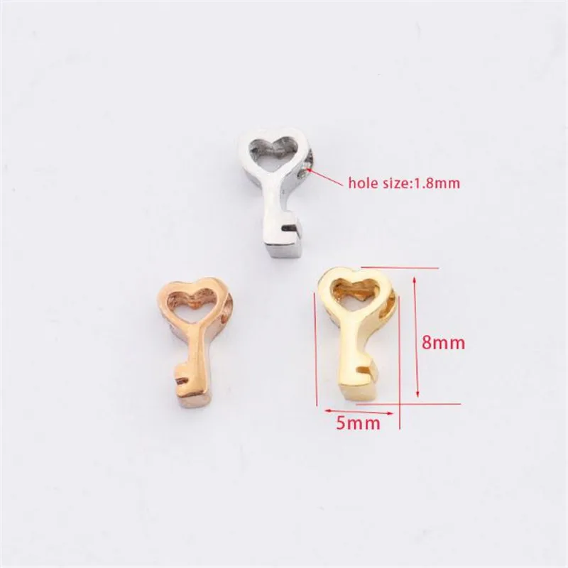 5x8mm Key X-ROYAL 10 шт./лот 15 видов стилей DIY ювелирных изделий свободные бусины в форме сердца с подвеской в форме "Облака для ключей в виде скрипичного ключа животных Луна бусинки в форме космических кораблей - Цвет: 5x8mm Key