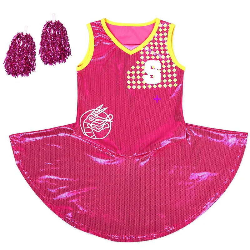 

New Girls dress Carnival Zombies Addison Cosplay Costumes Fashion Kids Fancy Princess Dresses Cheerleading Outfits Party