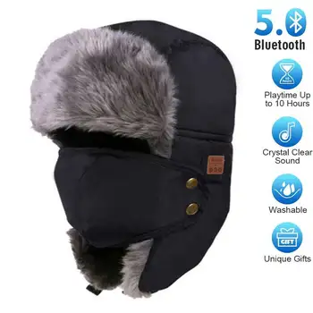 

Bluetooth Headphone Cap Winter Cap Bluetooth 5.0 Automatic Matching Microphone Wireless Headphones Music Earphone Mini Cap