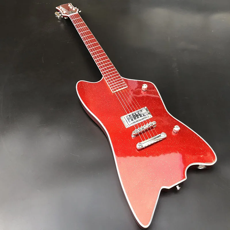 

2019 New electric guitar,with Metallic gold dust paint,on all parts front and back including fretboardSingle Korean pickup