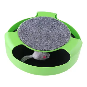 

Cat Play Toy Pet Kitten Catch The Moving Mouse Plush Scratching Claw Care Mat Warm's house