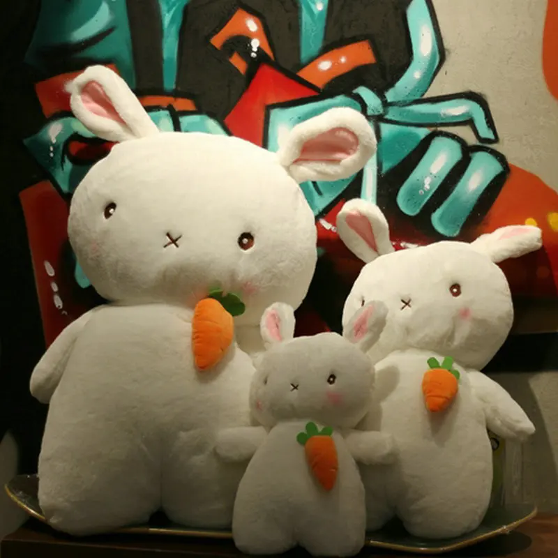 

New Products Cute down Cotton Plush Toys Hold Radish Rabbit Doll Little Bunny Doll Girls' Doll Gift