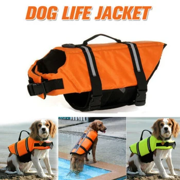 

Newly Reflective Pet Life Jackets Adjustable Dog Swimming Reflective Safe Vest Pet Life Preserver TE889