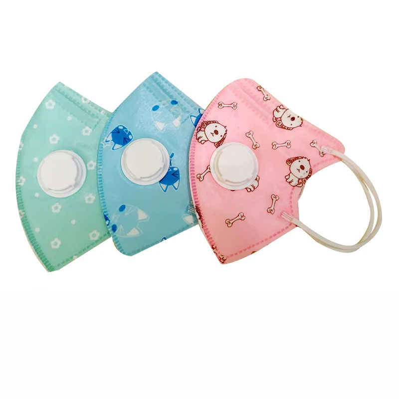 

2pcs Children Mask Respiratory Valve 5 Layer Thicken Smog Mask Anti-dust Bacteria Proof Safe Mask Baby Kids Face Mask For 0-10T