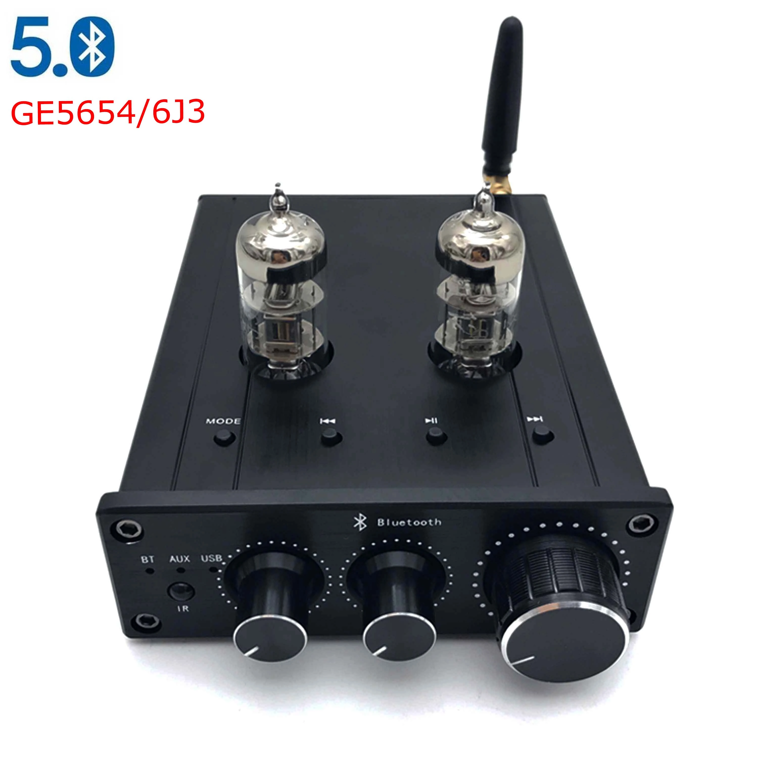 Bluetooth 5.0 Pre Amplifier 6A2 GE5654W Tube Hifi Preamp Power Amplifiers Loseless Decoding with Remote Control