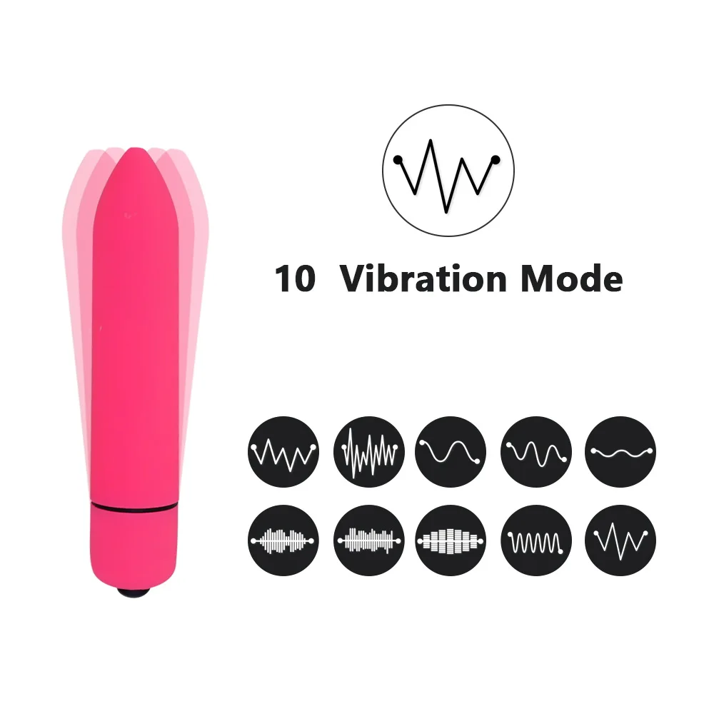Dildo Massager Adult Toys Mini Bullet Vibrator Sex Toy for Women 10 Speeds G Spot Vibration Vagina Vibrator Clitoris Stimulator