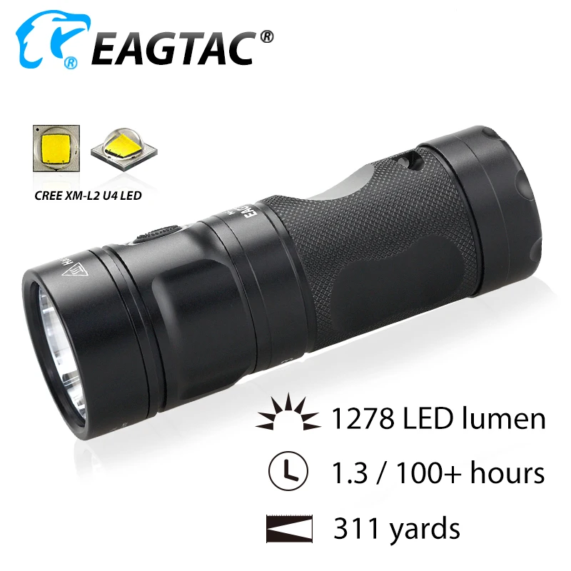 Супер яркий светодиодный фонарик EAGTAC GX25A3 1278 люмен для повседневного