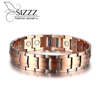 

European and American market copper material men's trend magnetic bracelet&bangles