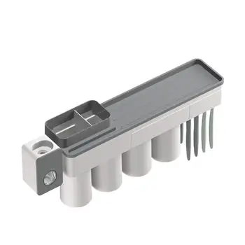 

1 PC Bathroom Rack Punch Free Wall Mount Magnetic 4 Cup Hidden Drawer Toothpaste Squeezer Shelf Organizer Rack For Home Bathroom