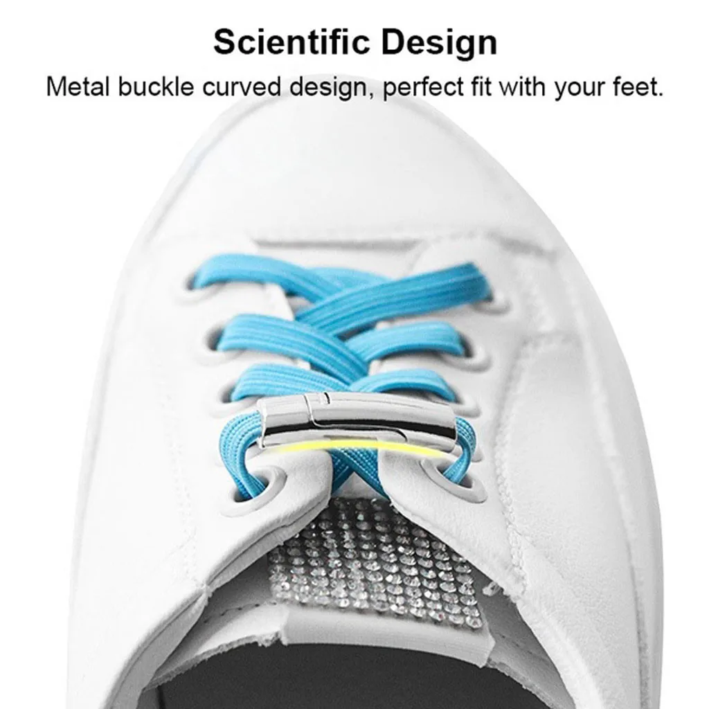 1 пара эластичные магнитные 1 секундные фиксирующие шнурки для детей и взрослых унисекс спортивные туфли со шнурками шнурки для обуви креативные шнурки