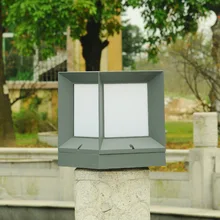 Квадратная колонна из алюминиевого сплава, лампа E27, базовый настенный светильник, водонепроницаемая наружная колонка, фары, Вилла балкон, садовые огни