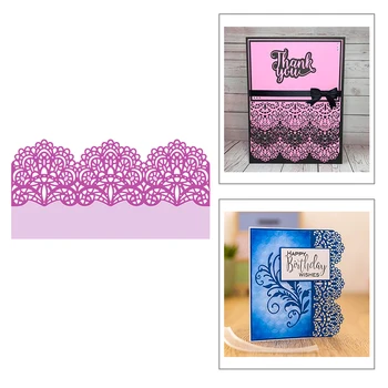 

2020 New Hot Flower Pattern Banner Background Embossing Metal Cutting Dies For and Scrapbooking Foil Card Cut Making no stamps