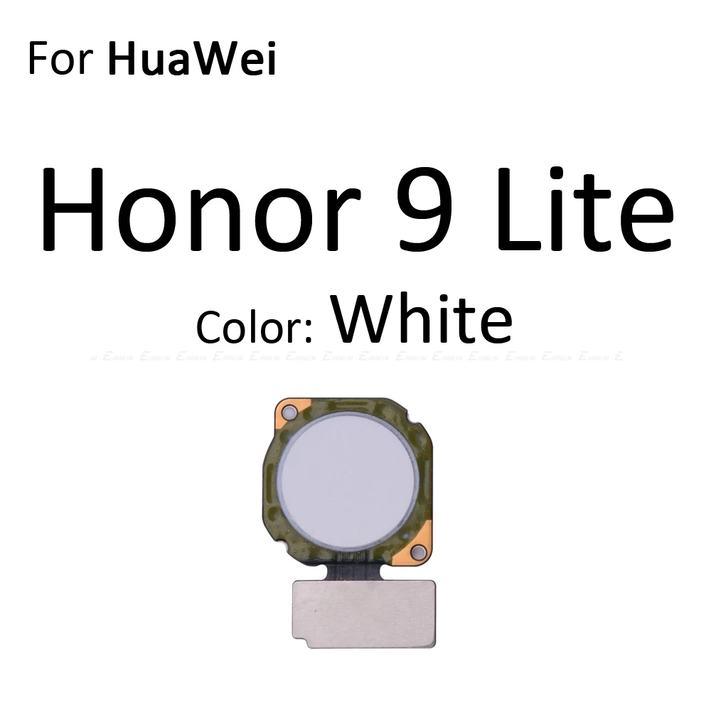 Сканер отпечатков пальцев разъем для Huawei Honor View 20 10 9i 9 Lite сенсорный сенсор ID Главная Кнопка возврата ключ подключения гибкий кабель - Цвет: For Honor9Lite White