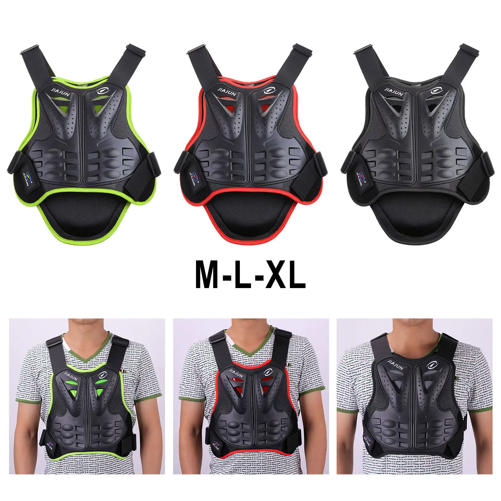 Motorcycle Protection Vest Spine Chest Protection Fit for Dirtbike Mens Motorbike Body Jacket