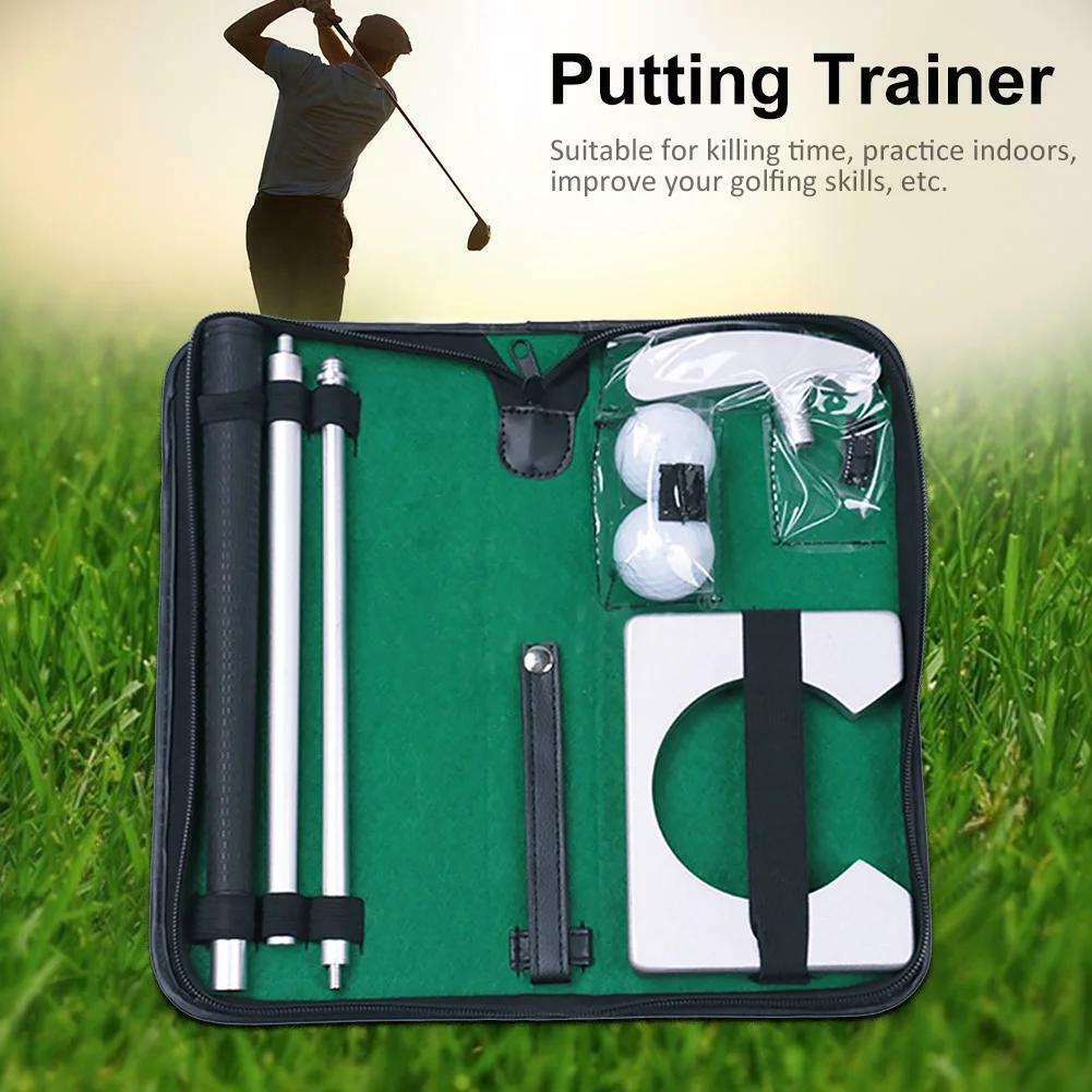 

Travel Training Aids Portable Golf Putter Set Carry Case Tool Gift Practiced House Equipment Mini Ball Holder Indoor Easy Store