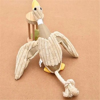 

pato Durable Perro masticar juguete interactivo cerdo de relleno Animal sólido jugar Molar divertido diente dog toys