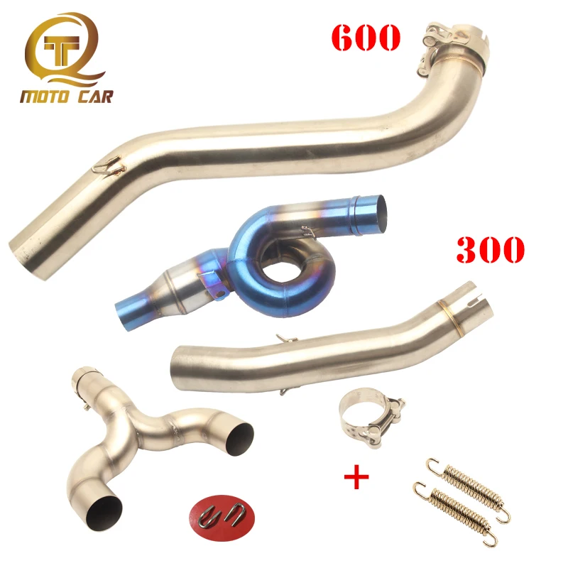 

Motorcycle Link Pipe Middle Tube Muffler 51mm Escape Moto Adapter Pipes Clamp for Benelli BJ300 BN600 Scooter Accessory