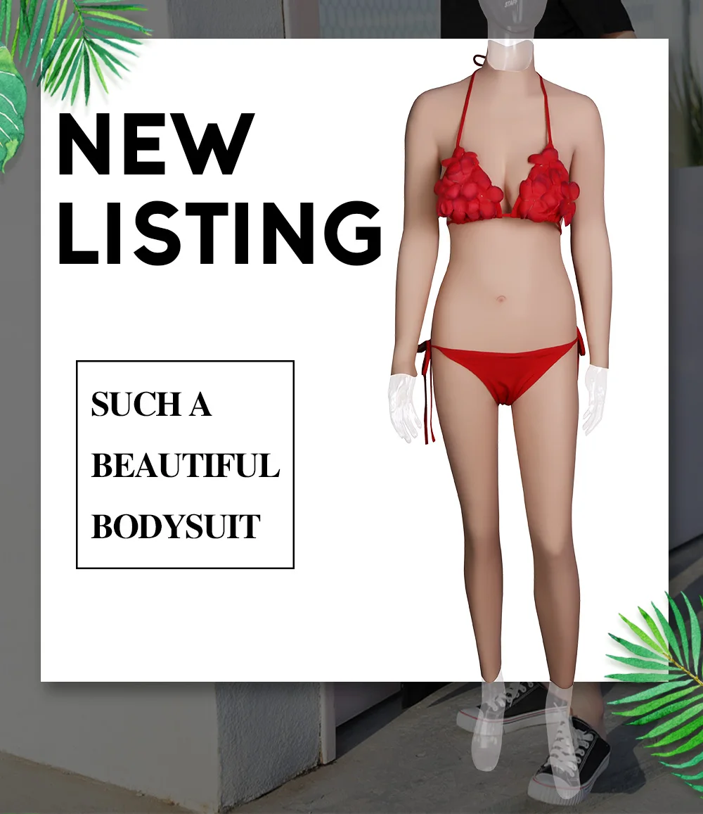 5TH No Oil Artifical Vagina Silicone Bodysuit D CUP Silicone Breast Forms Fake Boobs Real Pussy For Crossdresser Sissy Drag Queen (1)