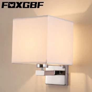 

FOXGBF bedside wall lamp white lamp with switch bedroom wall lamp modern classical combination wall lamp Nordic bedroom E27 lamp
