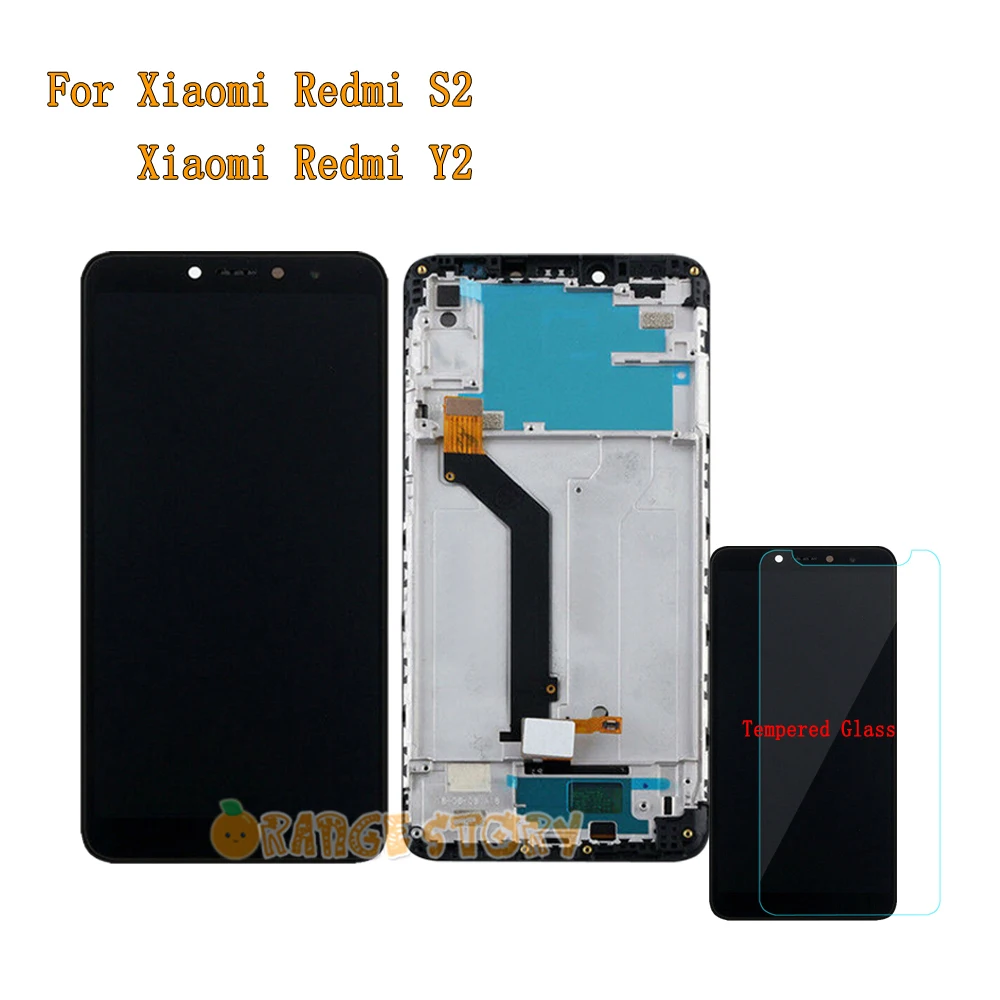 Black with Frame Для Xiaomi Redmi S2/Redmi Y2 Полный ЖК-дисплей монитор сенсорный экран сенсор с рамкой Замена для Xiaomi Redmi S2/Y2 - Цвет: Black with Frame