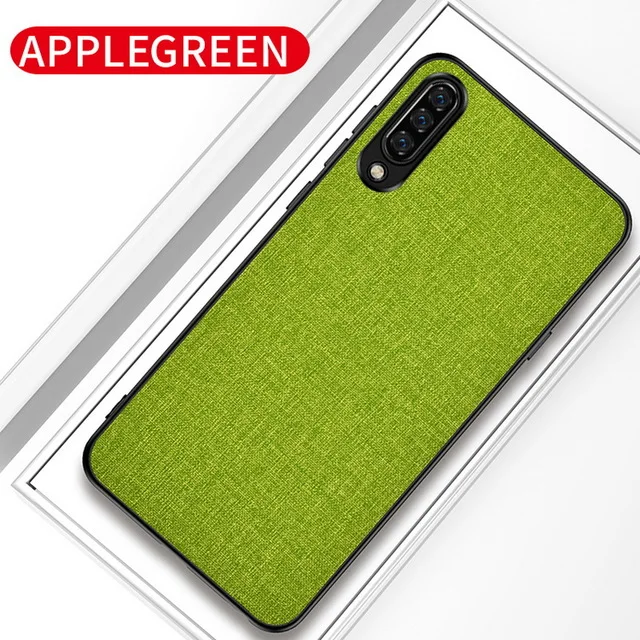 Luxury Fabric Cloth Phone Case For Sony xperia 10III  1III  5II  Xperia1 5III ACE II  Slim Soft Bumper Hard PC Back Cover green