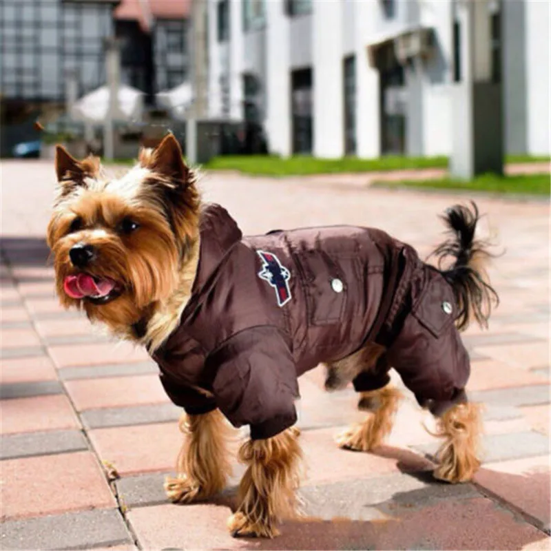 Осенне-зимняя одежда для собак, крутая теплая одежда для собак, куртка для собак с меховым воротником для маленьких и средних собак, куртка для щенков