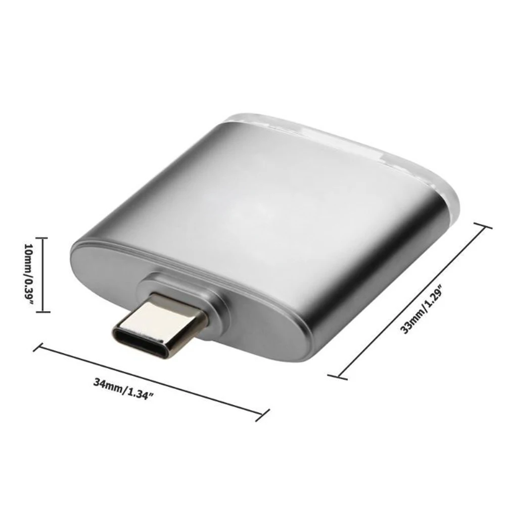 TF/type-C OTG быстрая передача многофункциональная алюминиевая сплав 2 в 1 USB Высокоскоростной подключи и играй портативный кардридер