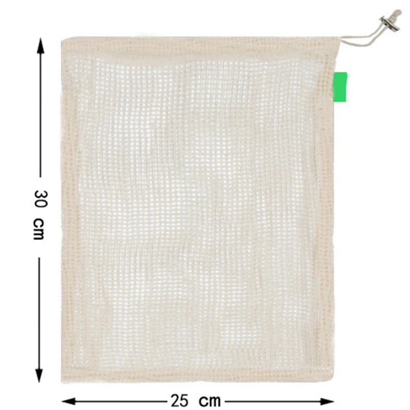 2Pcs Outdoor Reusable Natural Cotton Net Bag Camping Food Collection Storage Bag Camping Wild Food Storage Net Bag Drawstring Sh