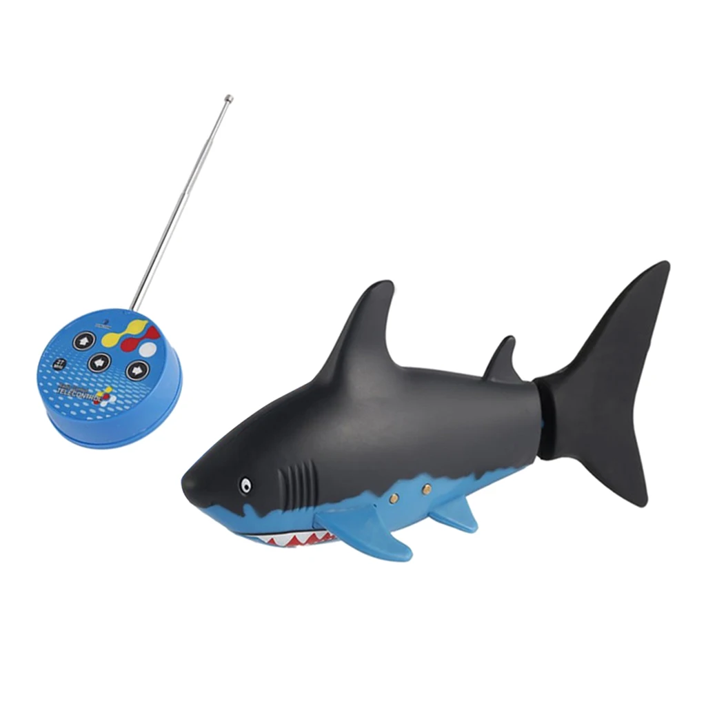 Mini Remote Control Toy Electric RC Shark Kids Educational Toy Gift - Black